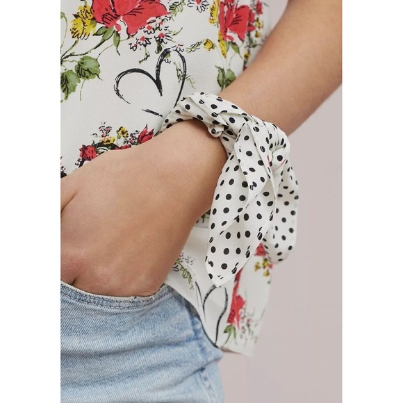 Anthropologie Beloved Silk Cami By Maeve, Black Red Floral Motif, Size 2 NWOT - Picture 3 of 8